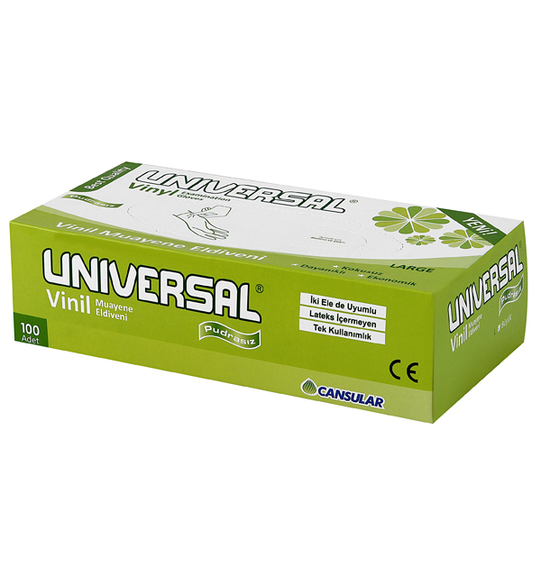 Universal Beyaz Pudrasız Vinil Muayene…